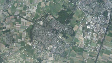 luchtfoto van gemeente Heiloo